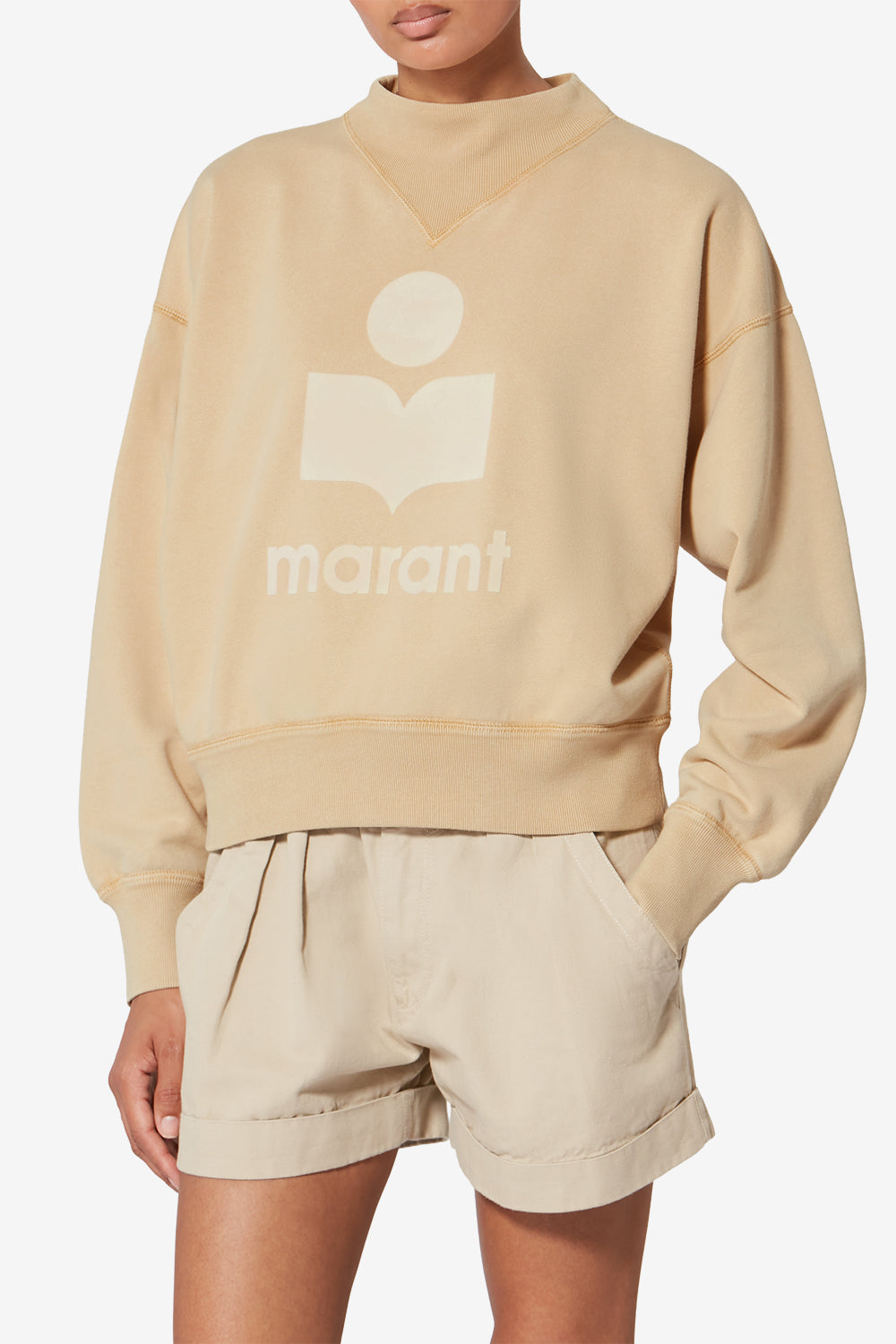 Sweatshirt moby en coton à logo - Ocre clair - Woman - 4