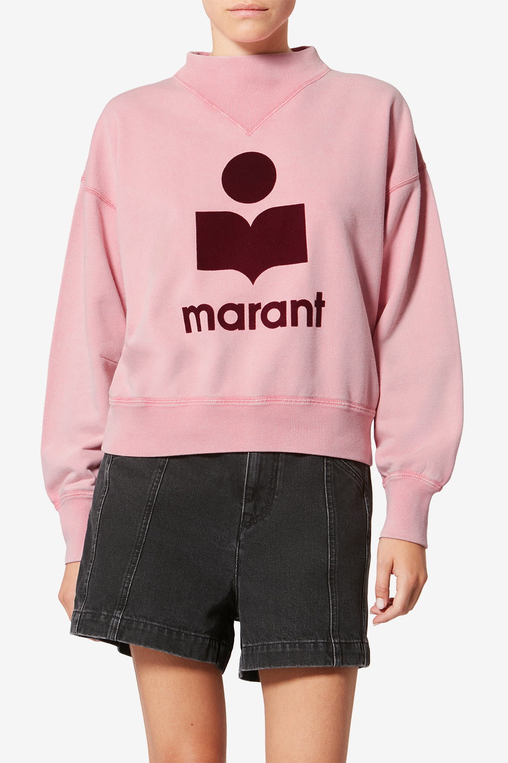 Sweatshirt moby en coton à logo - Bubblegum-bordeaux - Woman - 4