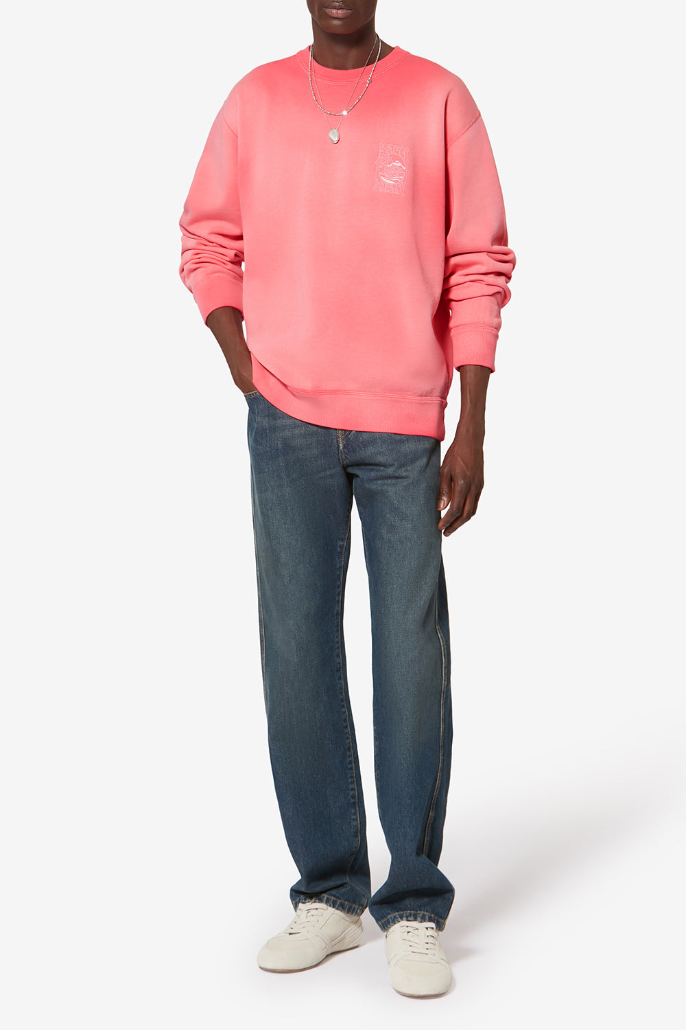 Baumwoll-sweatshirt mikoy mit logo - Rosa - Man - 2