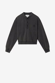 Simony cotton sweatshirt with logo - Black - Woman