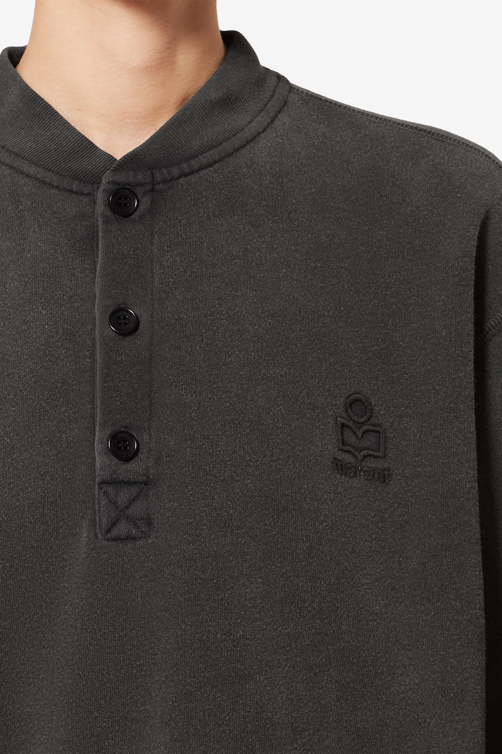 Simony cotton sweatshirt with logo - Black - Woman - 3