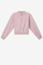 Simony cotton sweatshirt with logo - Light pink - Woman