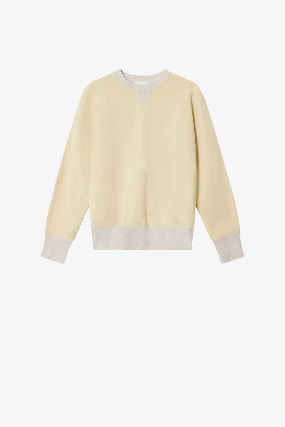 Sudadera miker de algodón con motivos bordados - Amarillo claro - Man - 1