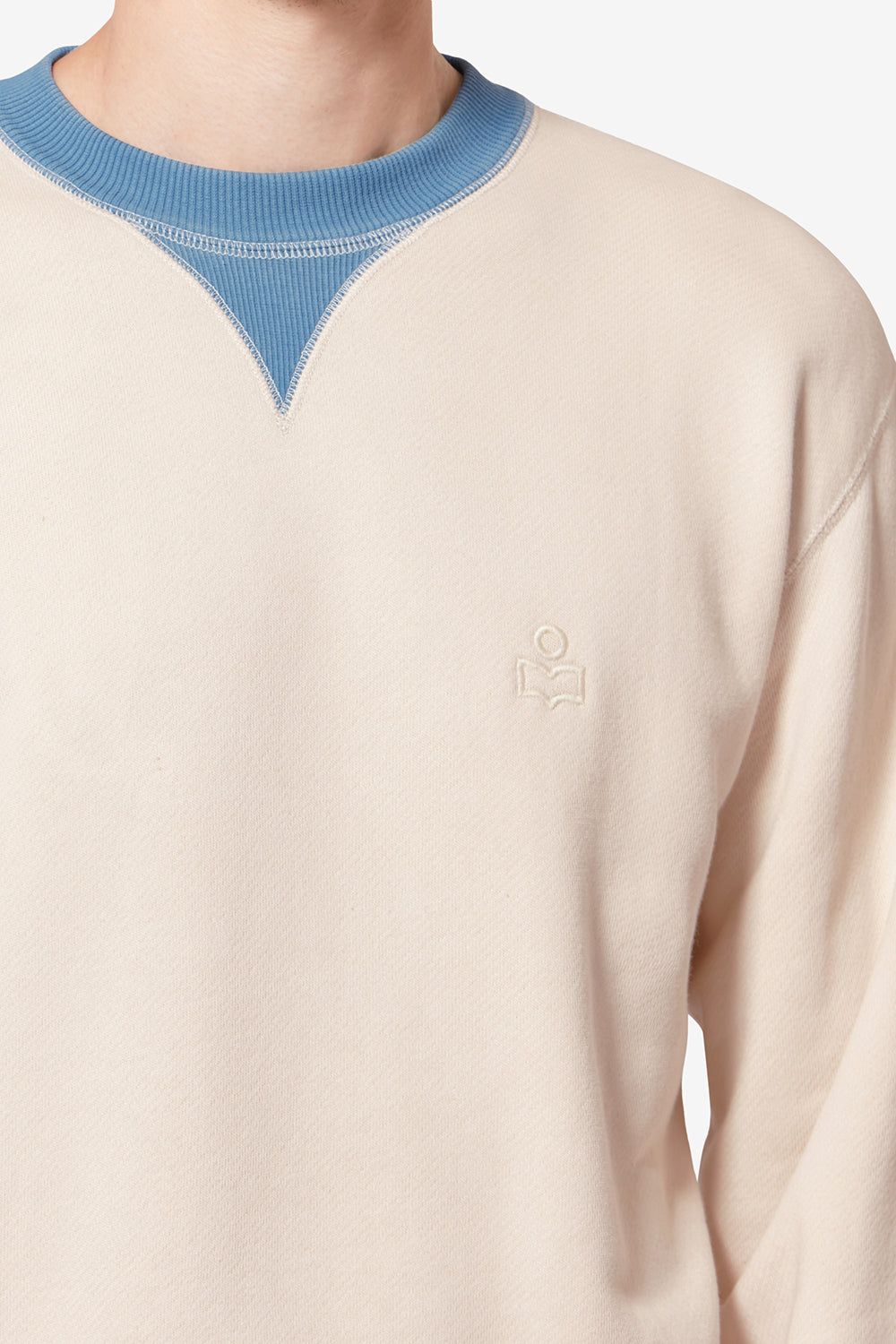 Sudadera miker de algodón con motivos bordados - Crudo - Man - 3