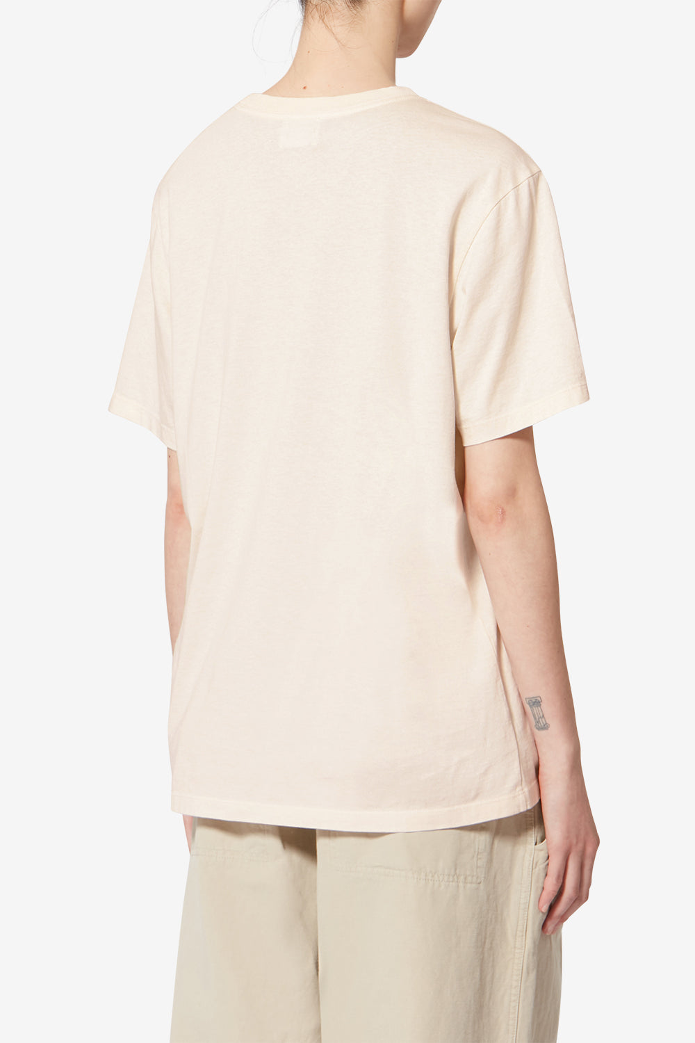 Zewel cotton t-shirt with logo - Ecru - Woman - 5