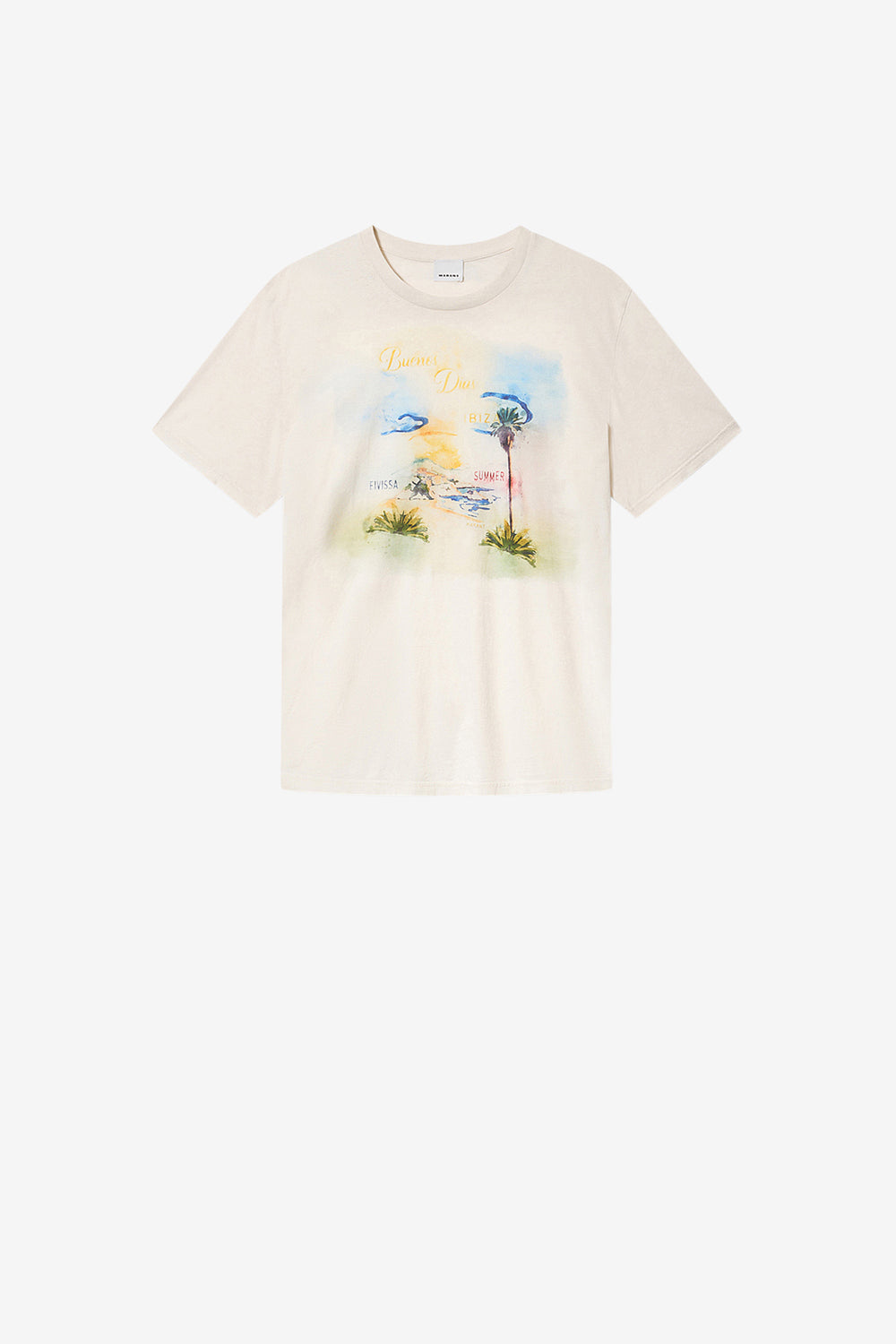 Honoré 프린트 코튼 쇼트 슬리브 티셔츠 - 에크루 - Man - 1