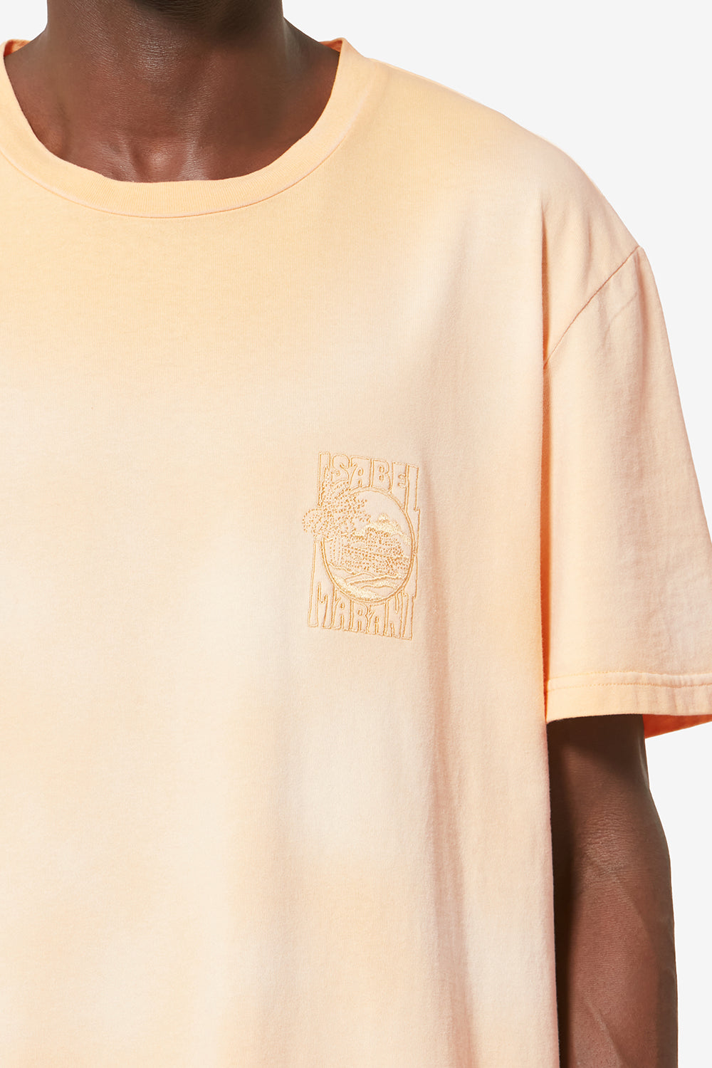 T-shirt à manches courtes honoré en coton fané - Sunset - Man - 3