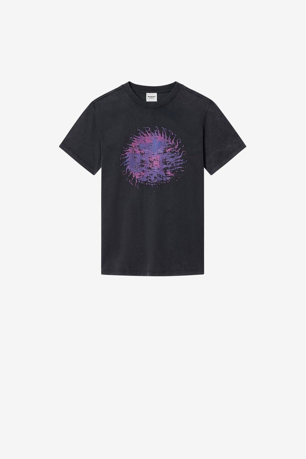 Zoeline printed cotton t-shirt - Black - Woman - 1