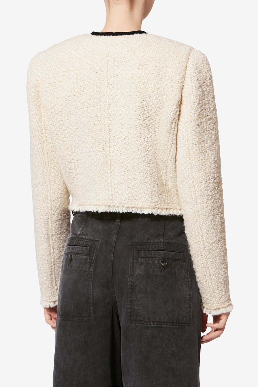 Gradilia bouclé wool jacket - Ecru - Woman - 5