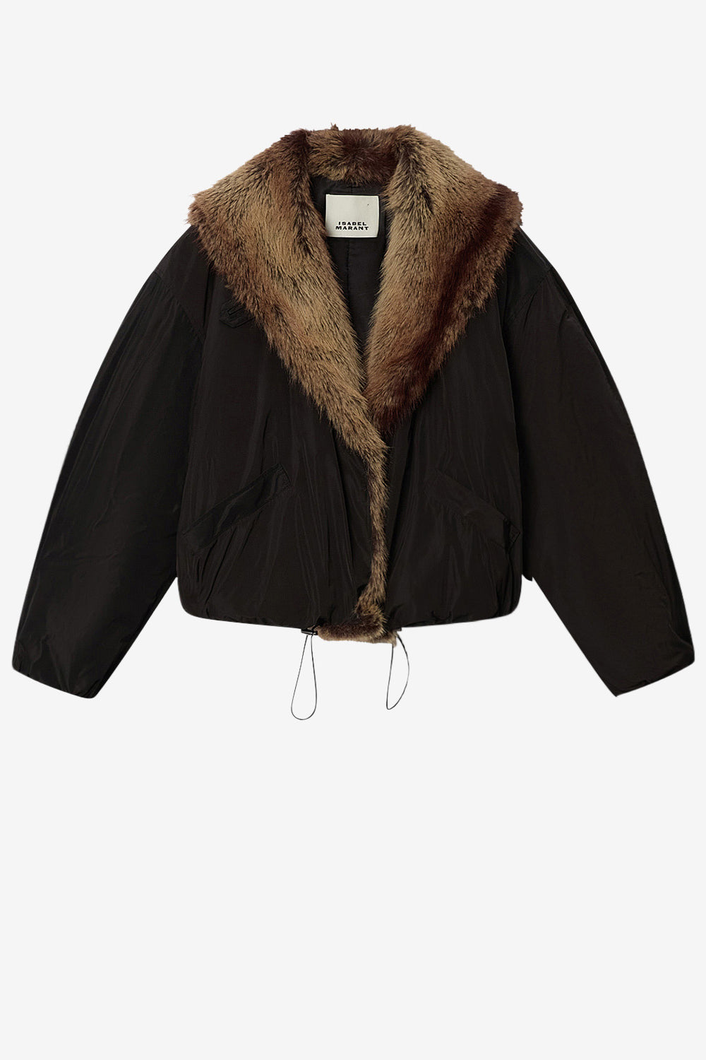 Charone short parka with faux fur lining - Black - Woman - 1