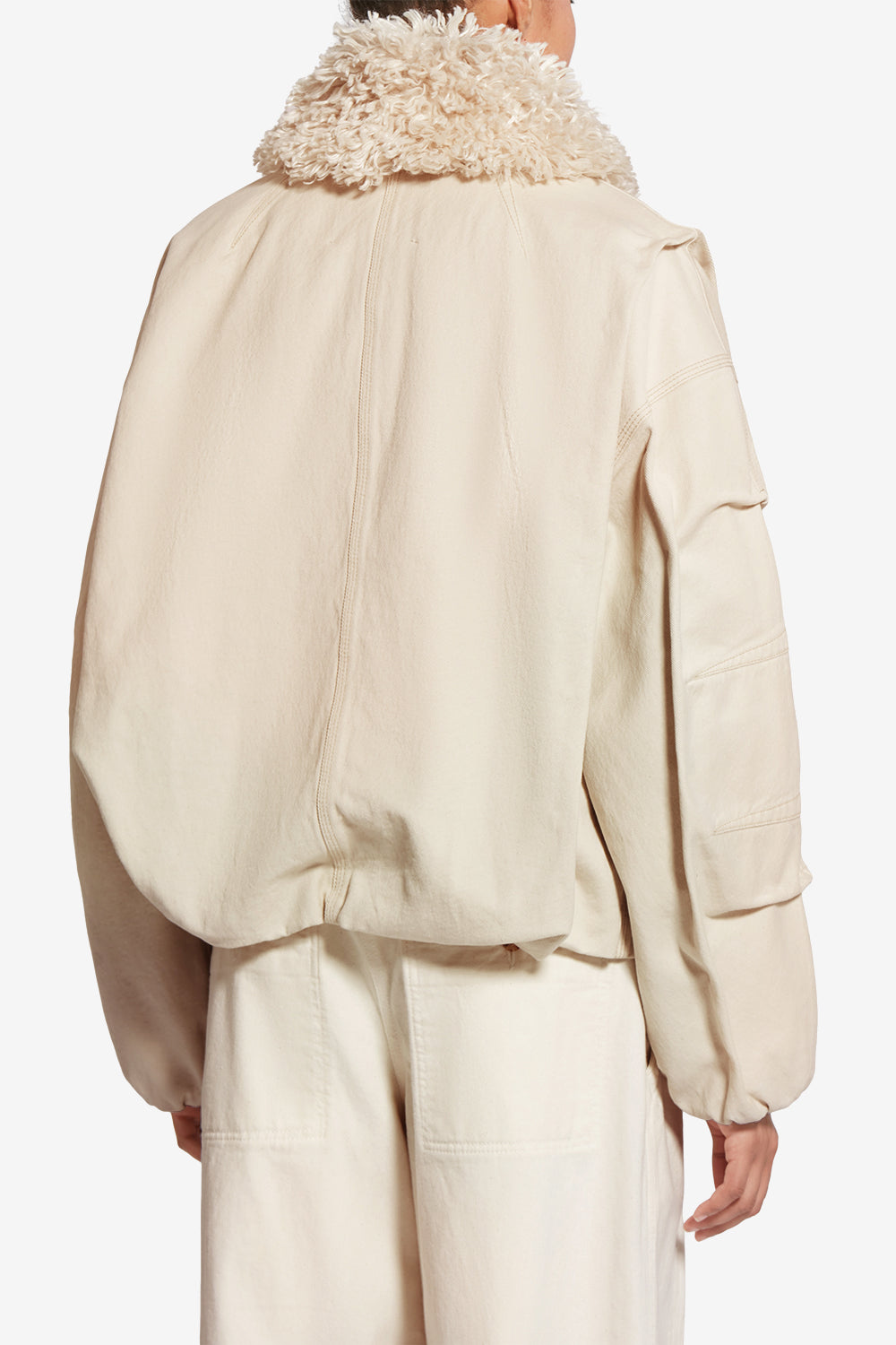 Charone denim jacket - Ecru - Woman - 5