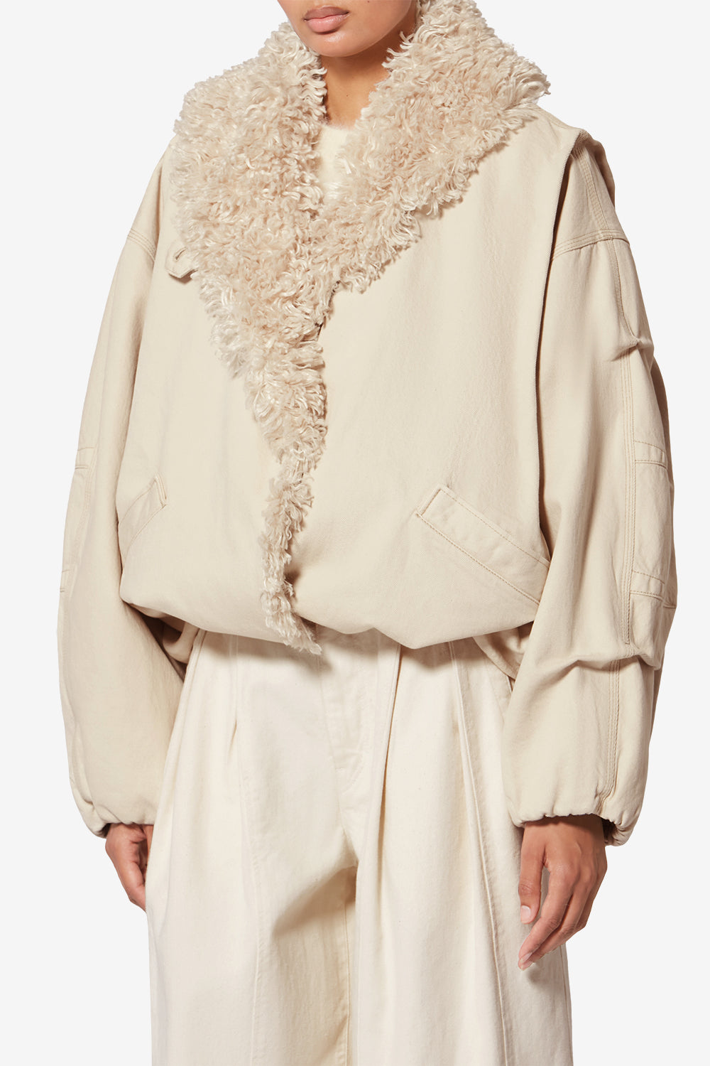 Charone denim jacket - Ecru - Woman - 4