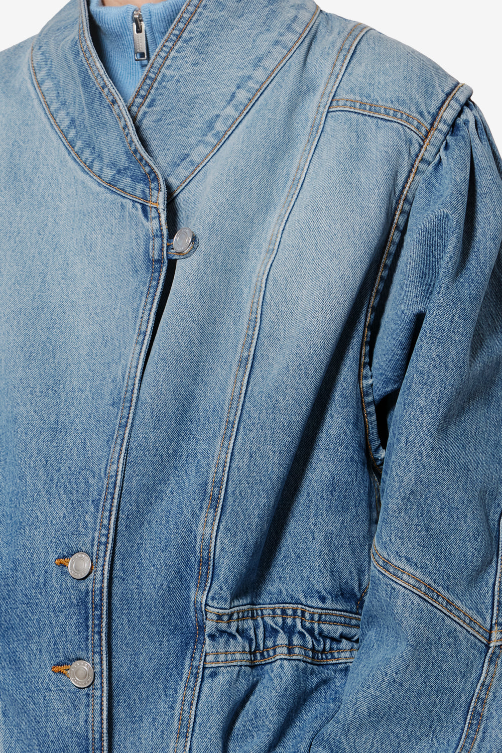 Dolie cotton jacket - Light blue - Woman - 3