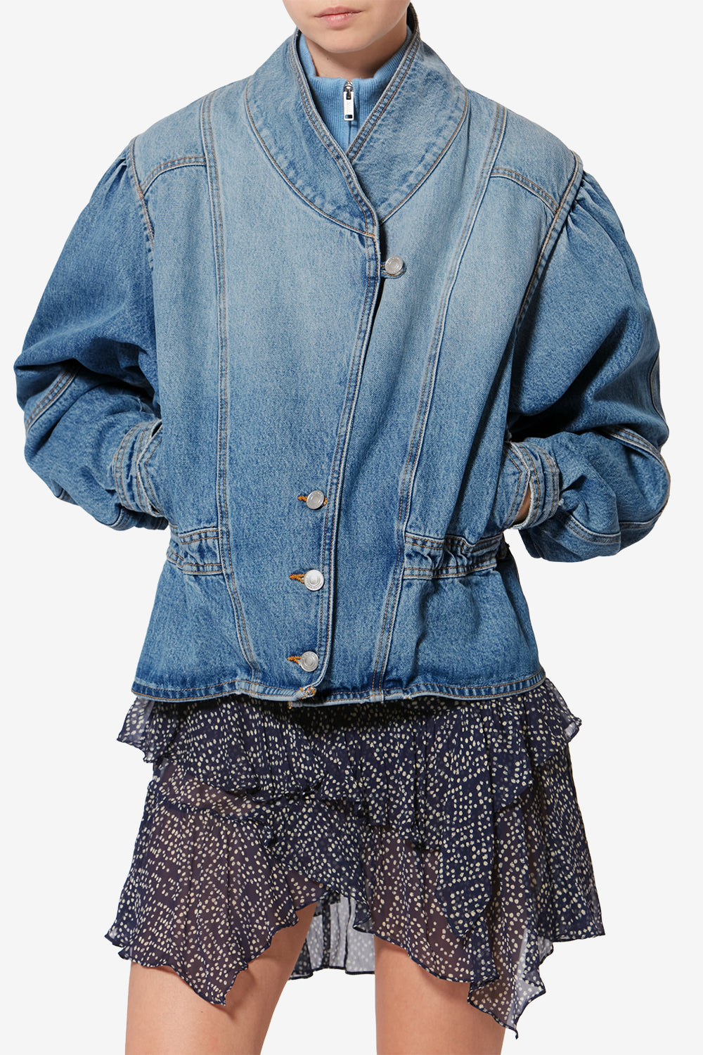 Dolie cotton jacket - Light blue - Woman - 4