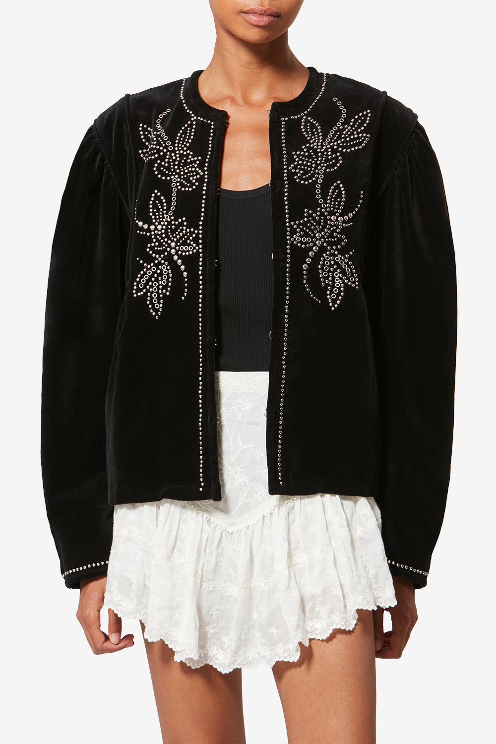 Pietra velvet jacket - Black - Woman - 4