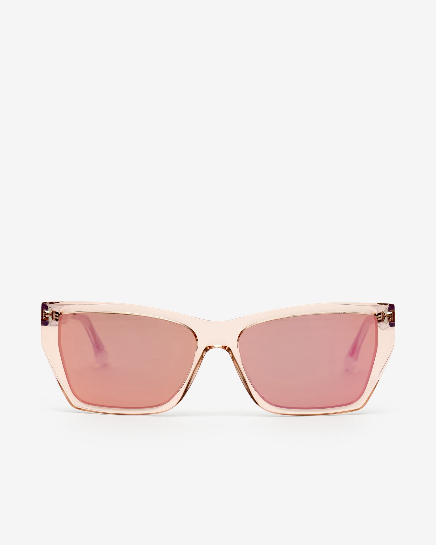 Lunettes de soleil rectangulaires tessa - Rose-marron - Woman - 1