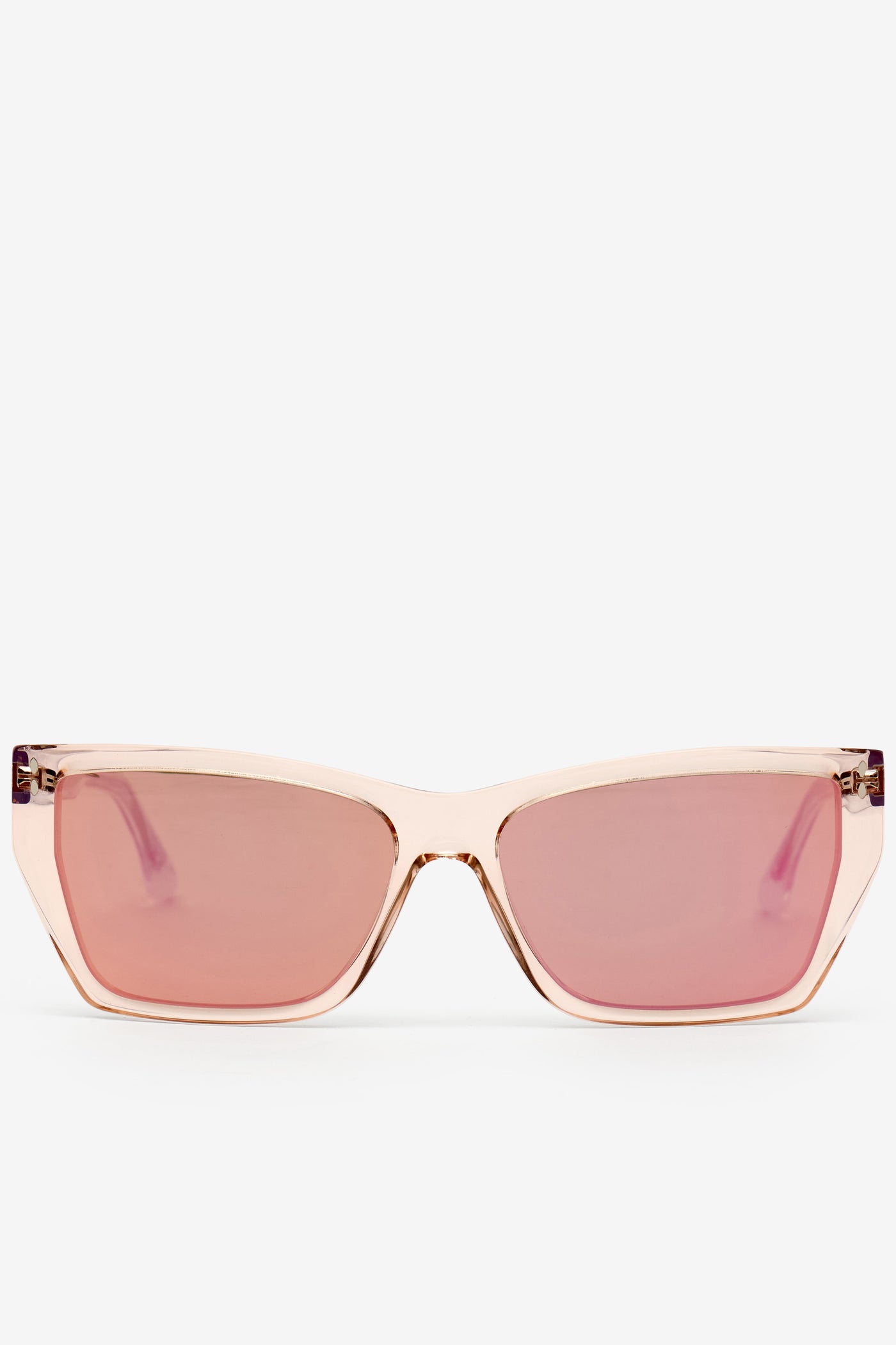 Gafas de sol rectangulares tessa - Transp pink/brown rose - Woman - 1