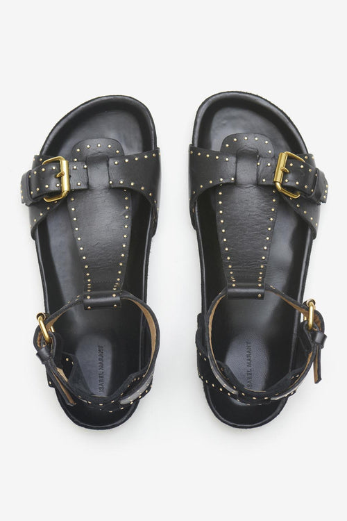 Layne 스터드 가죽 샌들