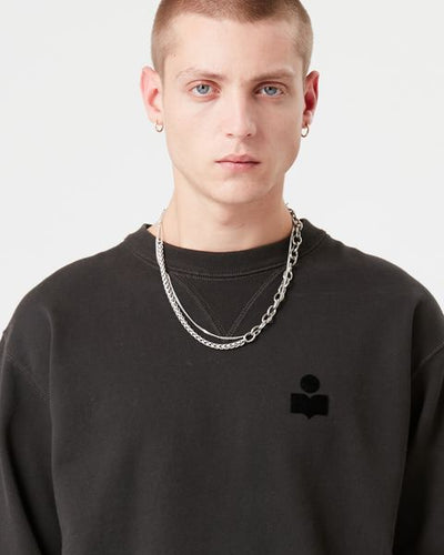 Mike cotton sweatshirt - 검정으로 씻어낸 - Man - 2