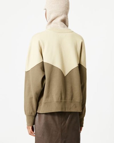 Houston two-tone logo sweatshirt - Khaki - Woman - 4