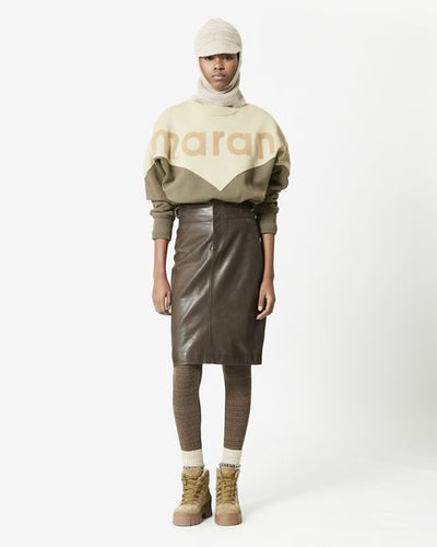 Houston two-tone logo sweatshirt - Khaki - Woman - 1