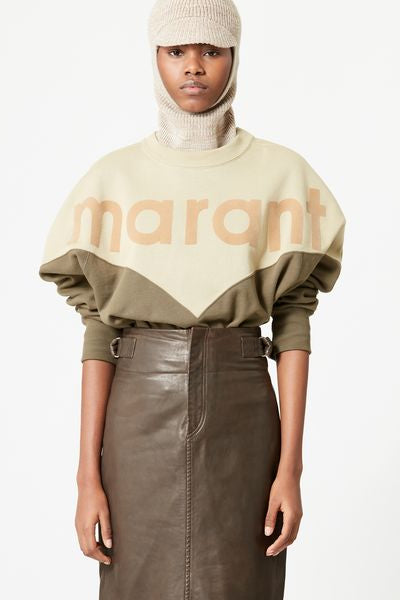 Houston 투톤 로고 스웻셔츠 - 카키색 옷감 - Woman - 4