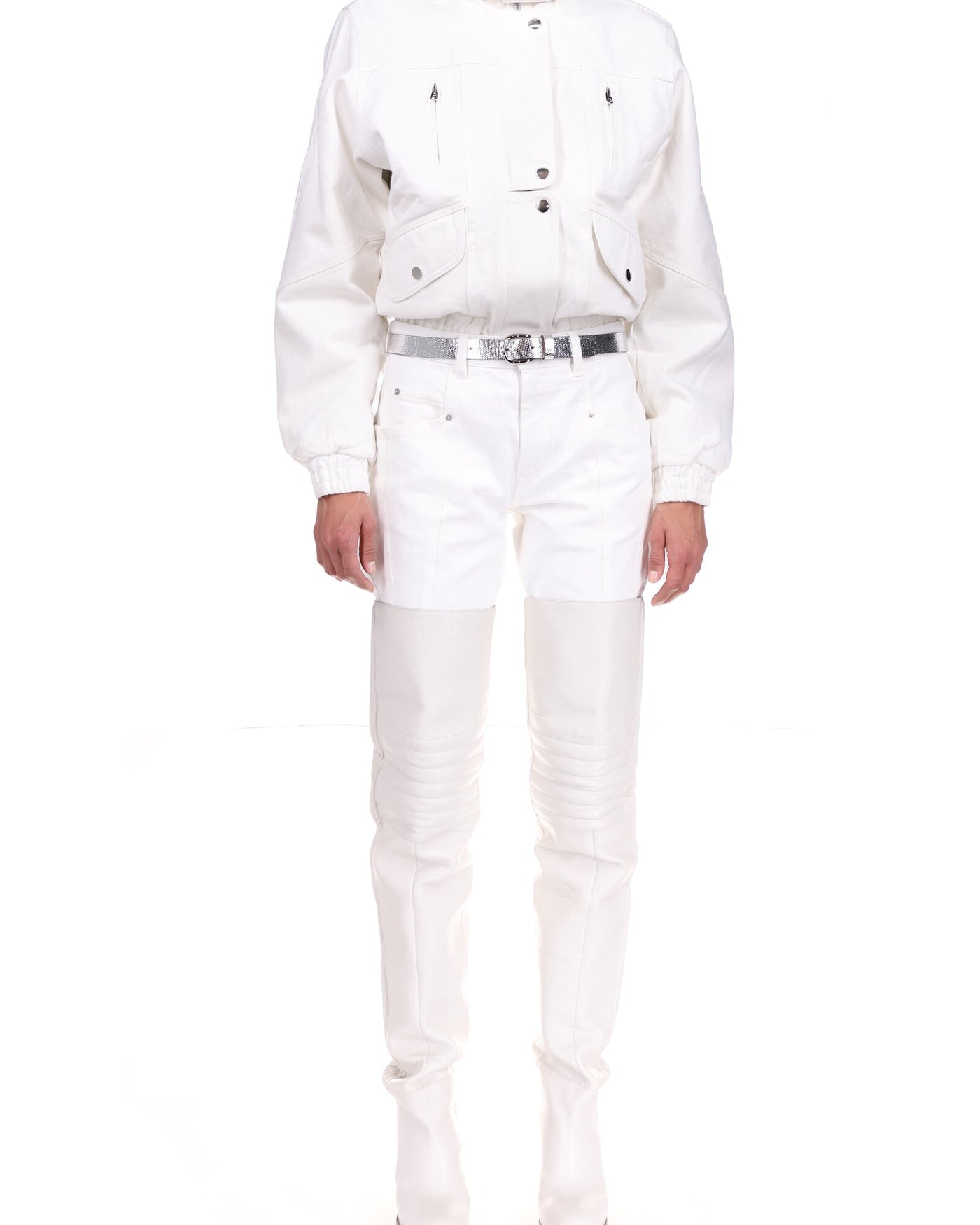 Zap leather buckle belt - Silber - Woman - 5