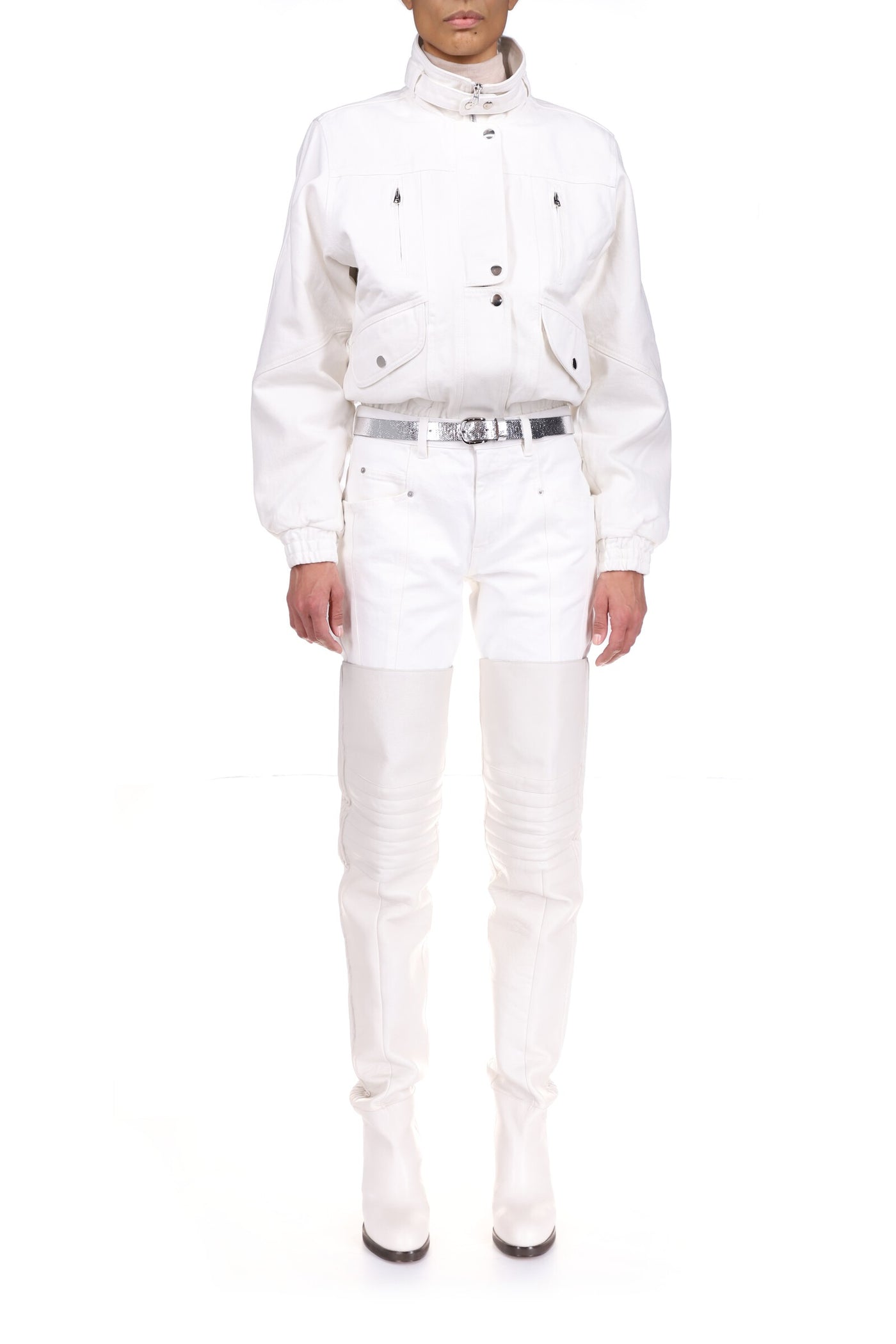 Zap leather buckle belt - Silber - Woman - 5