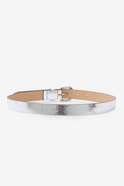 Zap leather buckle belt - Silber - Woman - 3