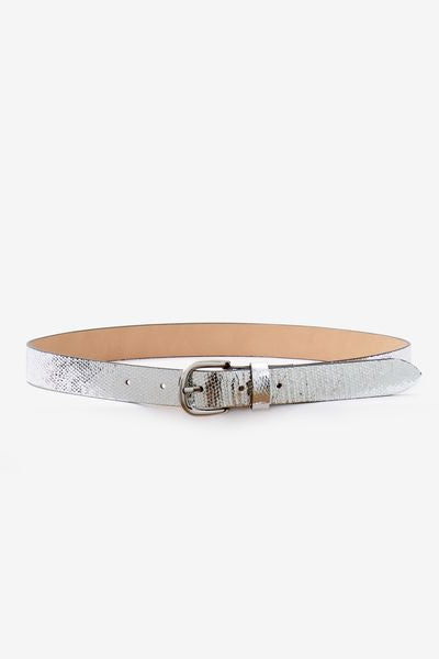Zap leather buckle belt - Silber - Woman - 1