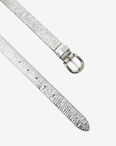 Zap leather buckle belt - Silber - Woman - 3