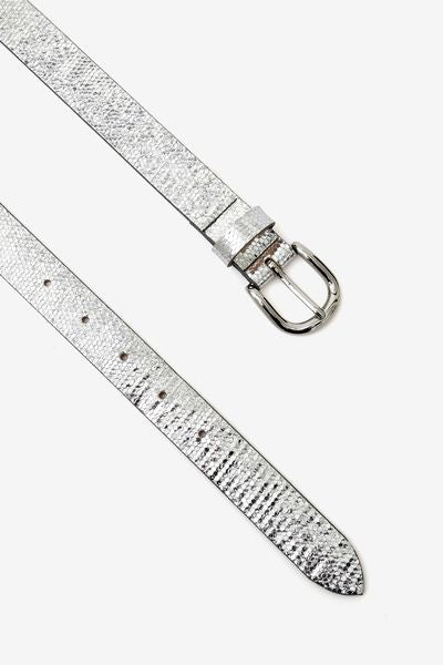 Zap leather buckle belt - Silber - Woman - 2