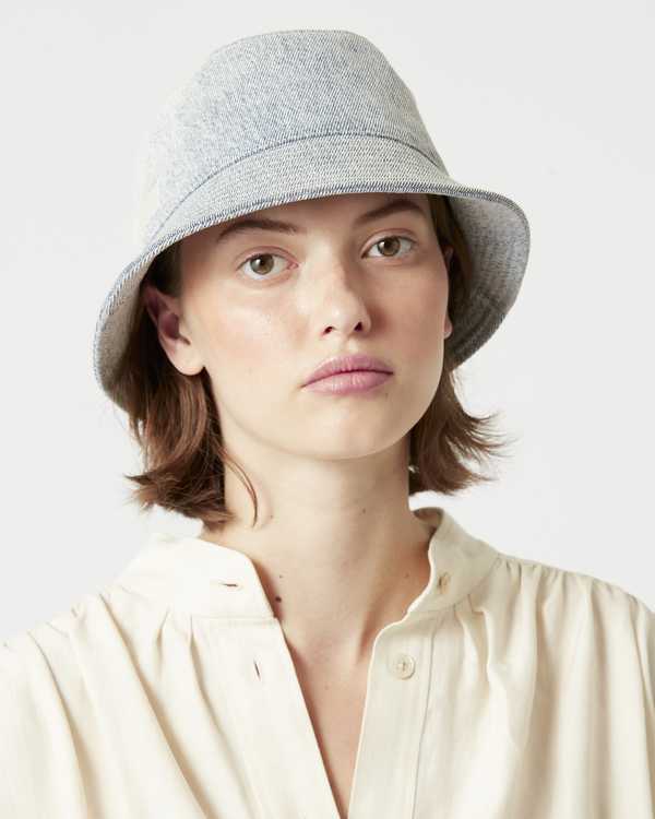 Bucket hat haley mit gesticktem logo - Hellblau - Woman - 4