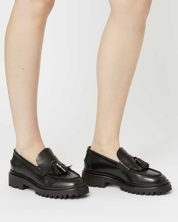 Mocasines de piel frezza - Negro - Woman - 5
