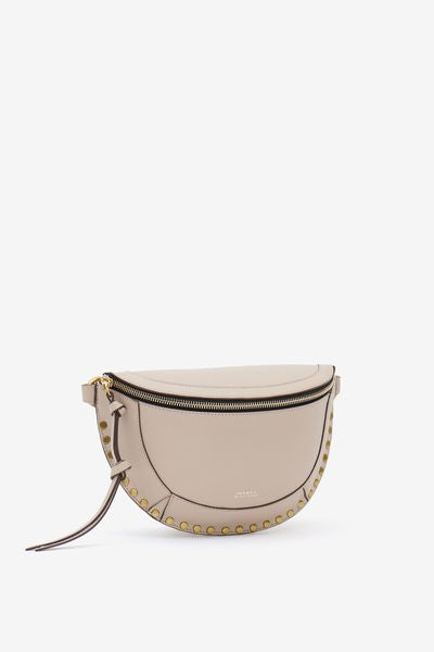 Sac banane en cuir de veau skano - Beige clair - Woman - 10