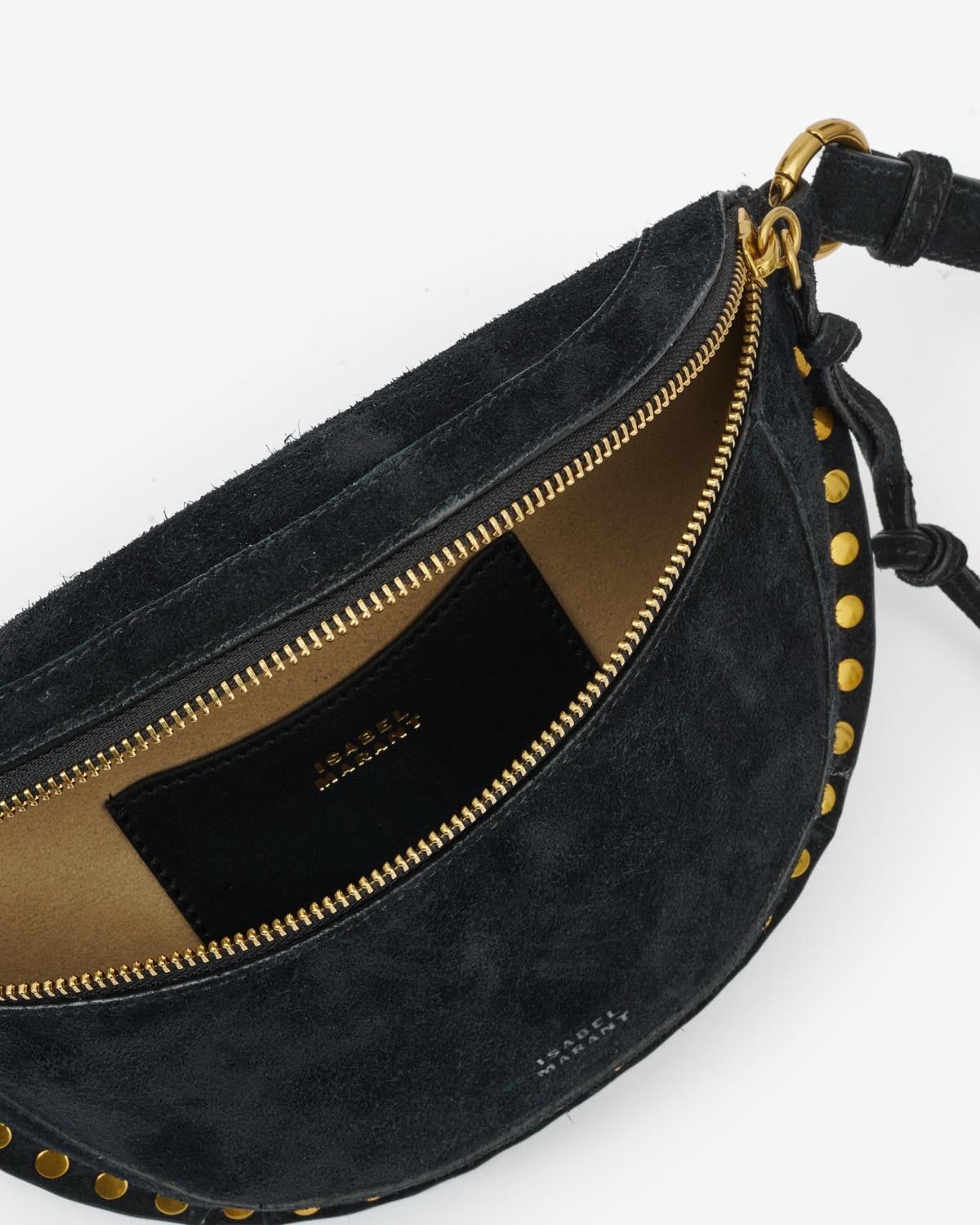 Skano suede leather belt bag - Black - Woman - 5