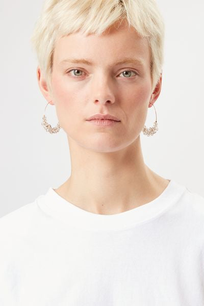 Goldfarbene kreolen polly - Transparent - Woman - 2