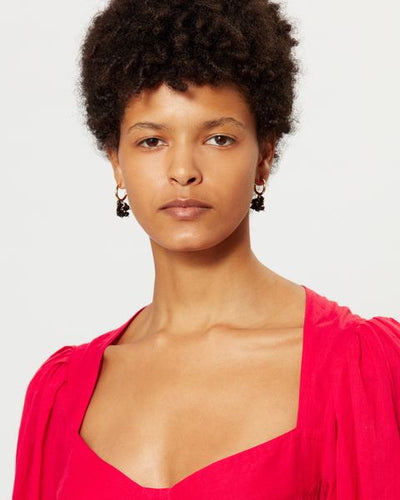 Aros dorados polly - Negro - Woman - 2