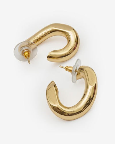 Links hoop earrings - Gold - Woman - 7