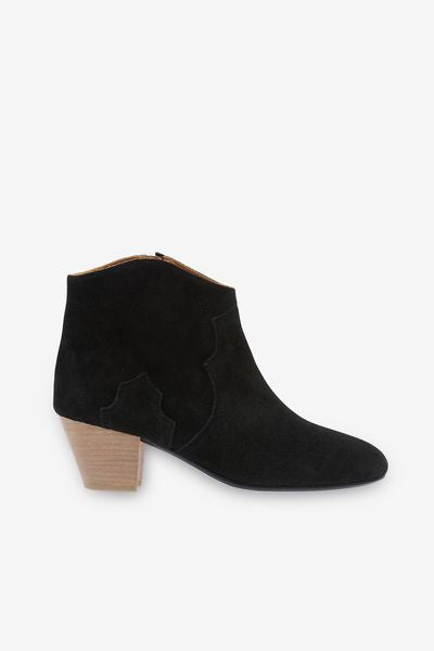 Botas bajas de piel de becerro dicker - Negro lavado - Woman - 2