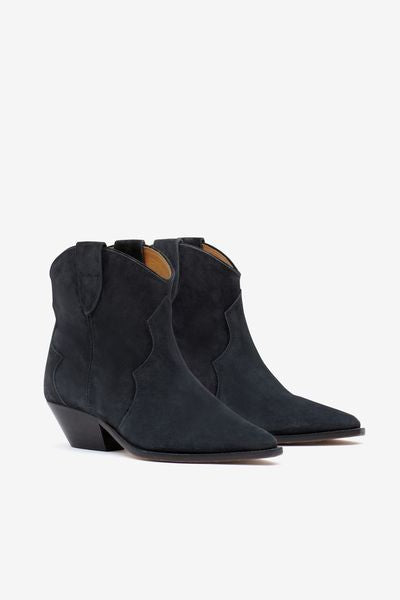 Dewina suede calfskin leather cowboy boots - Black - Woman - 6