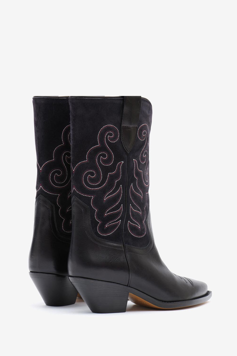 Duerto cowboy boots in suede leather - Black-faded black - Woman - 2