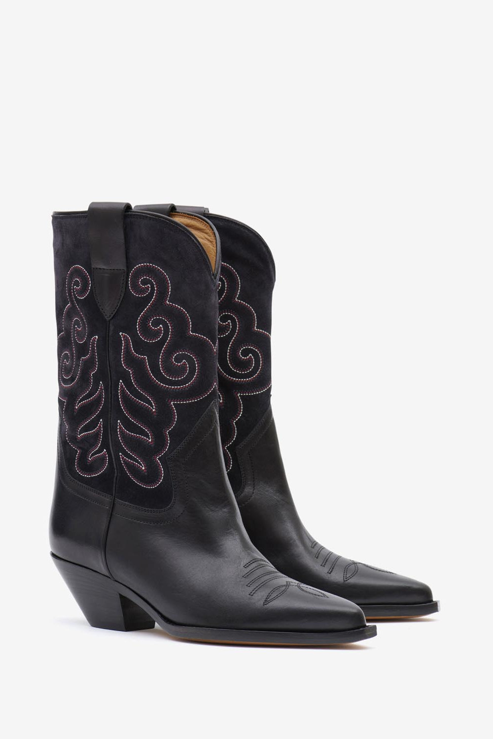Duerto cowboy boots in suede leather - Black-faded black - Woman - 3