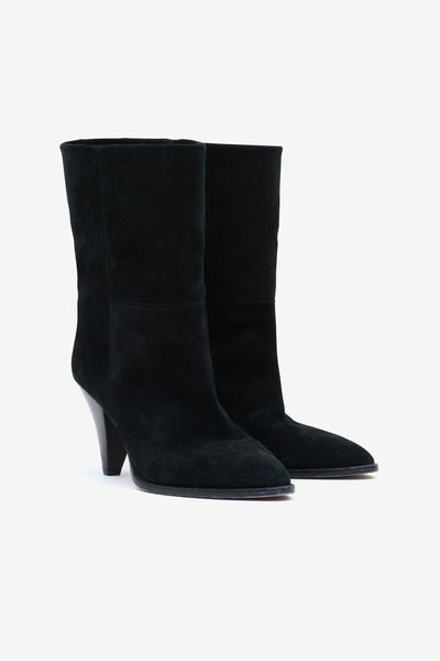 Bottes en cuir velours rouxa - Noir - Woman - 5