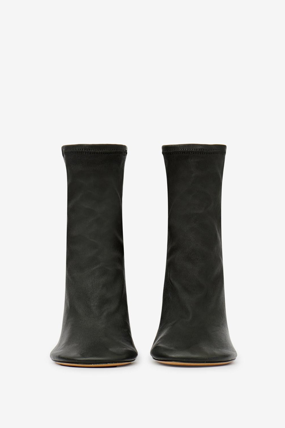 Bottines en cuir souple à talons hauts labee - Noir - Woman - 3