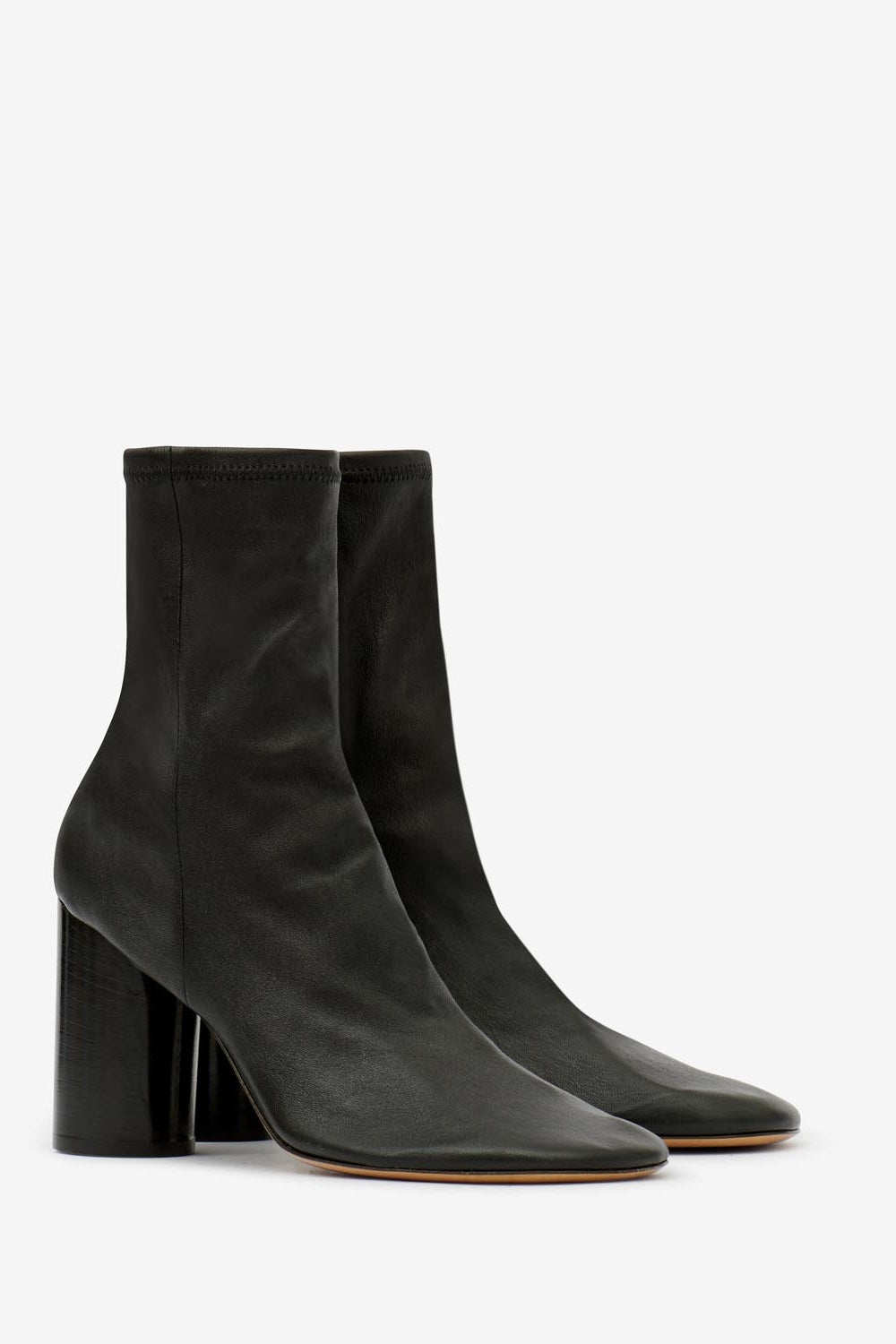 Bottines en cuir souple à talons hauts labee - Noir - Woman - 4