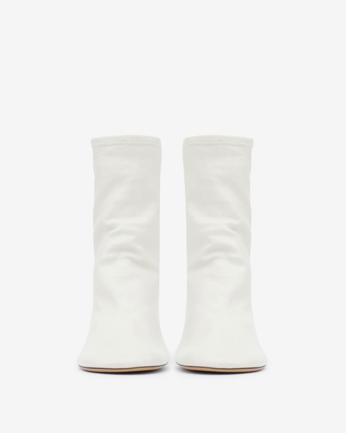 Bottines en cuir souple à talons hauts labee - Blanc - Woman - 8