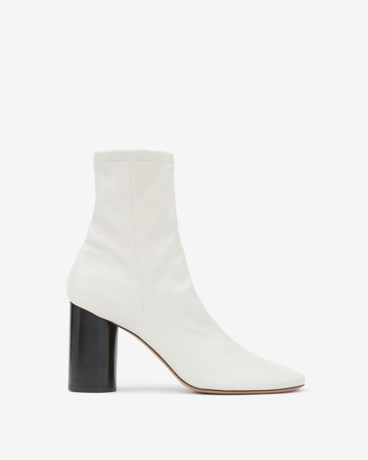 Bottines en cuir souple à talons hauts labee - Blanc - Woman - 2