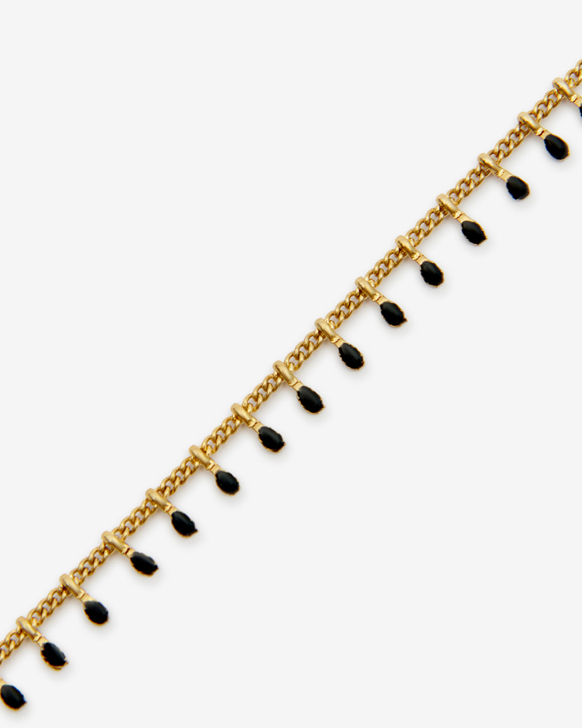 Pulsera con cadena casablanca de latón dorado - Negro - Woman - 3