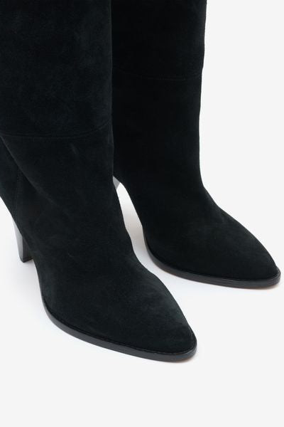 Bottes en cuir de veau velours ririo - Noir - Woman - 8